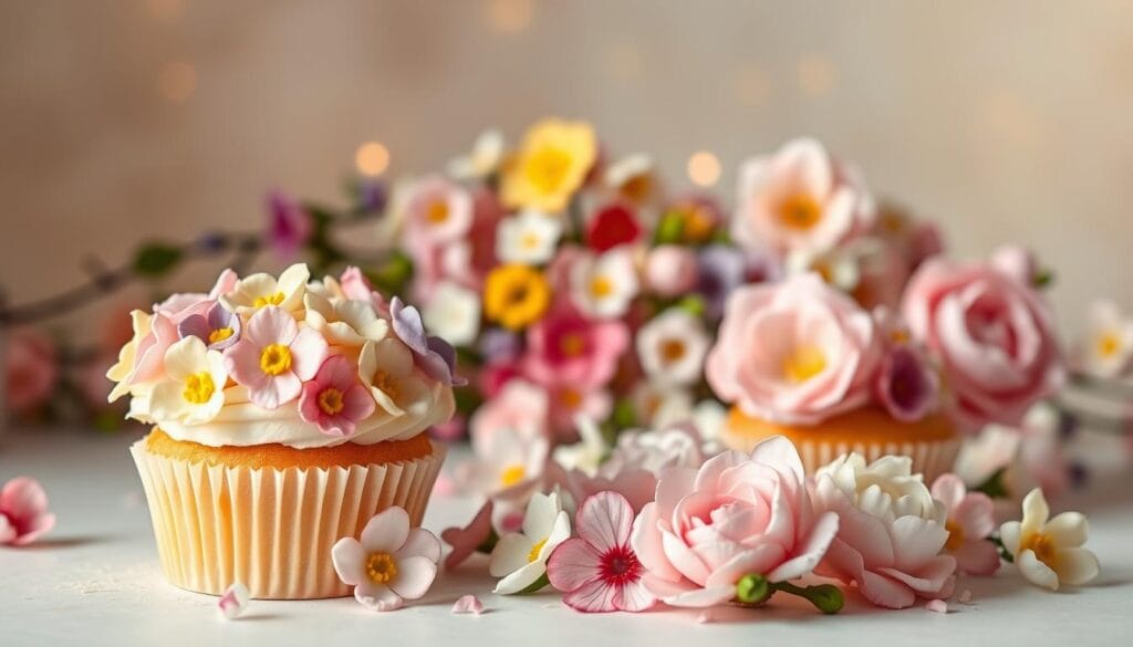 Spring Floral Cupcake Decorations